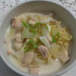 Mie Ayam Kuah Santan